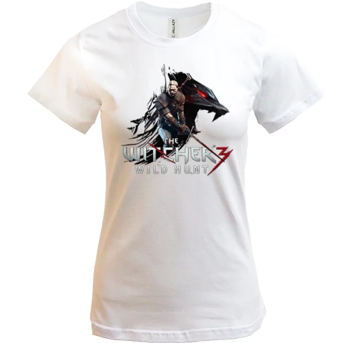 Женская футболка, Белый, The Witcher 3 (wild hunt)