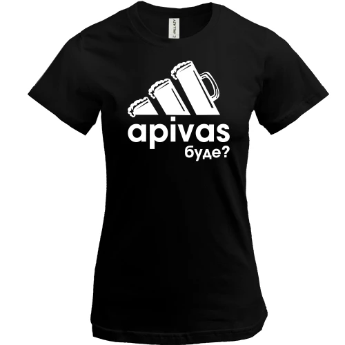 Женская футболка, Черный, A pivas bude?