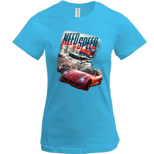 Жіноча футболка, Синій, з Need for Speed Rivals