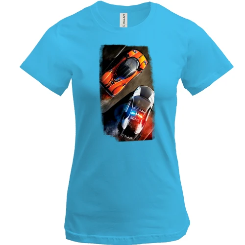 Женская футболка, Синий, Need for speed - Hot Pursuit