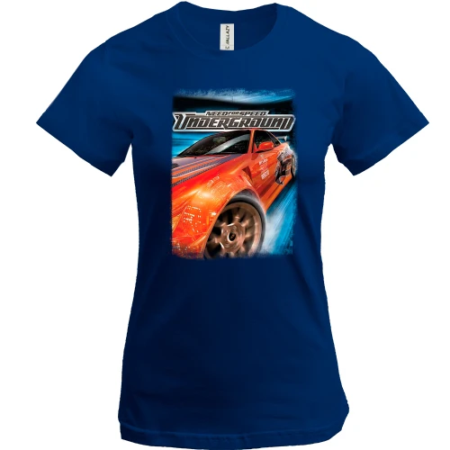 Женская футболка, Синий, Need for Speed - Underground