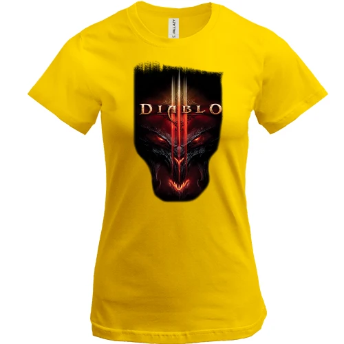 Женская футболка, Желтый, с Diablo