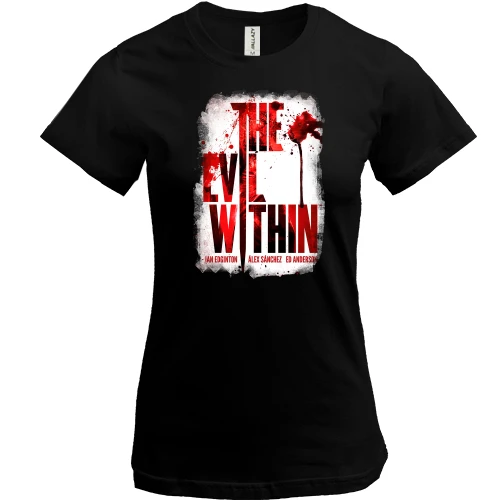 Женская футболка, Черный, с артом The Evil Within