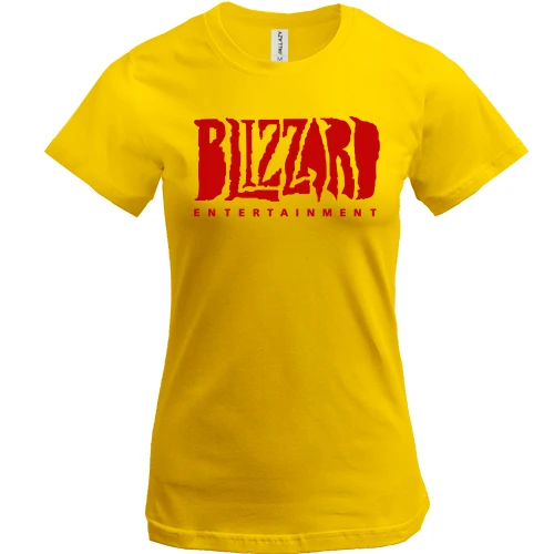 Женская футболка, Желтый, с логотипом Blizzard