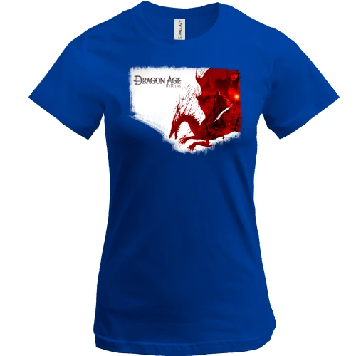 Женская футболка, Синий, с артом игры Dragon Age - Origins