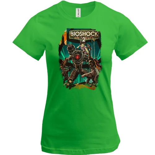 Женская футболка с постером к Bioshock 2