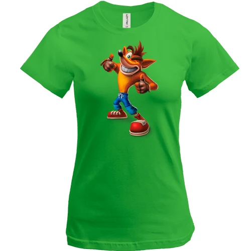Жіноча футболка, Червоний, з Crash Bandicoot
