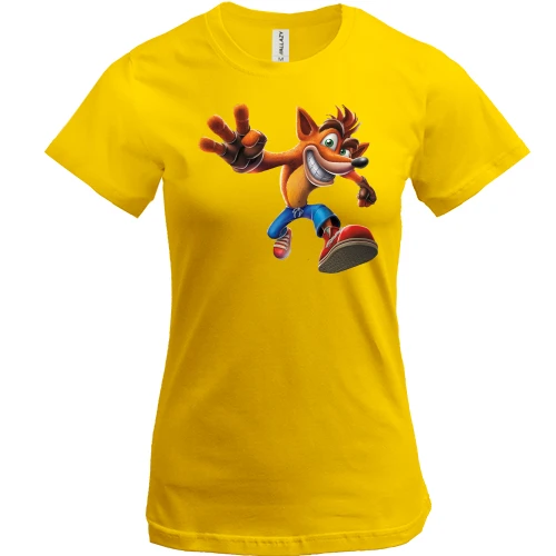 Жіноча футболка, Жовтий, з Crash Bandicoot 2