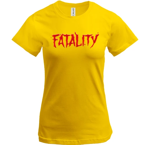 Жіноча футболка з написом Fatality (Mortal Kombat)