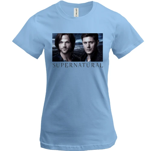 Жіноча футболка, Синій, Supernatural (2)