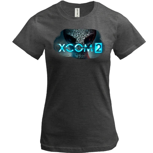 Женская футболка, Серый меланж, XCOM 2