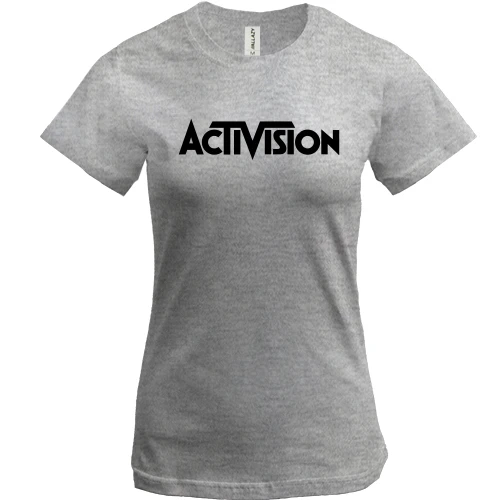 Жіноча футболка, Сірий меланж, з логотипом Activision