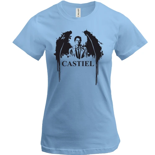 Жіноча футболка, Синій, Castiel