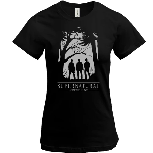 Женская футболка, Черный, Supernatural - join the hunt