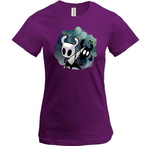 Женская футболка, Фиолетовый, с постером Hollow Knight