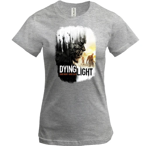 Женская футболка, Серый меланж, с обложкой Dying Light