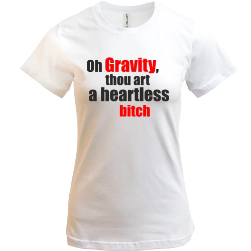 Жіноча футболка, Білий, Gravity Шелдона