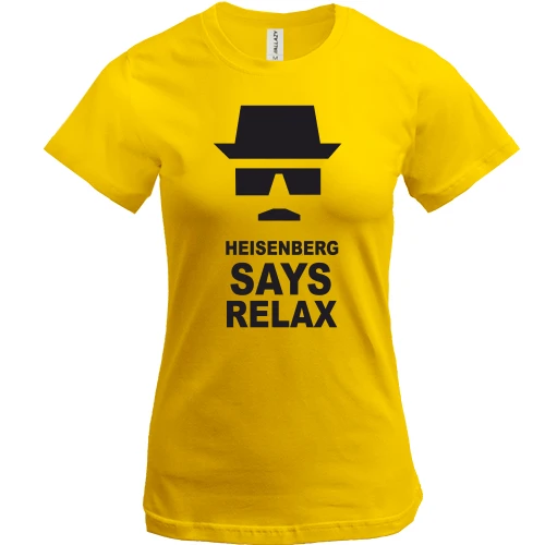 Жіноча футболка, Жовтий, Heisenrerg say relax