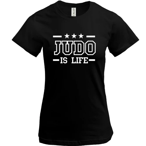 Жіноча футболка, Чорний, Judo is life