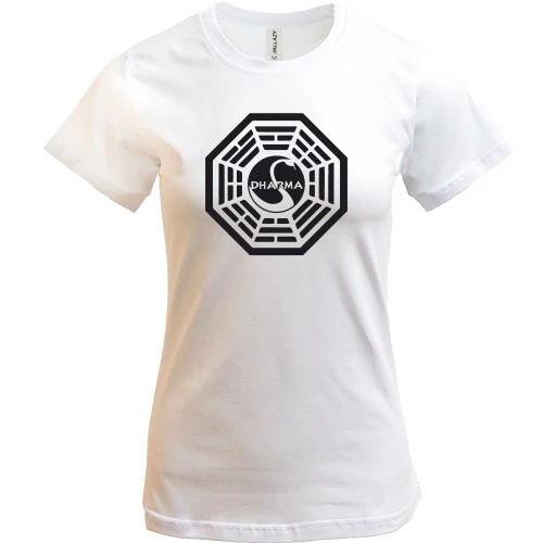 Жіноча футболка, Білий, DHARMA Initiative