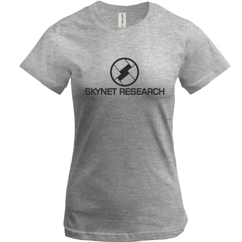Жіноча футболка, Сірий меланж, Skynet research