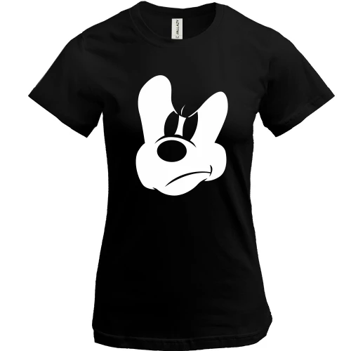 Женская футболка, Черный, Mickey (силуэт)
