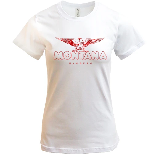 Женская футболка, Белый, Montana