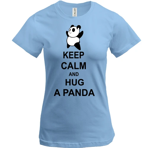 Женская футболка, Желтый, hug panda