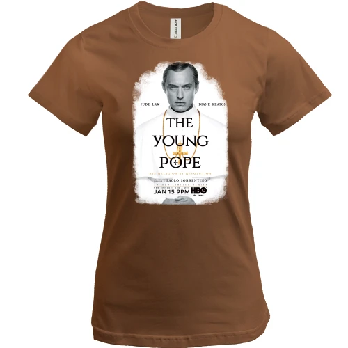 Женская футболка с постером сериала Молодой Папа (Young Pope)