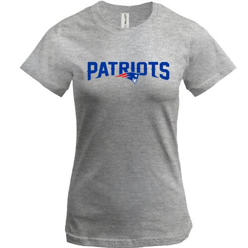 Жіноча футболка, Сірий меланж, New England Patriots (2)