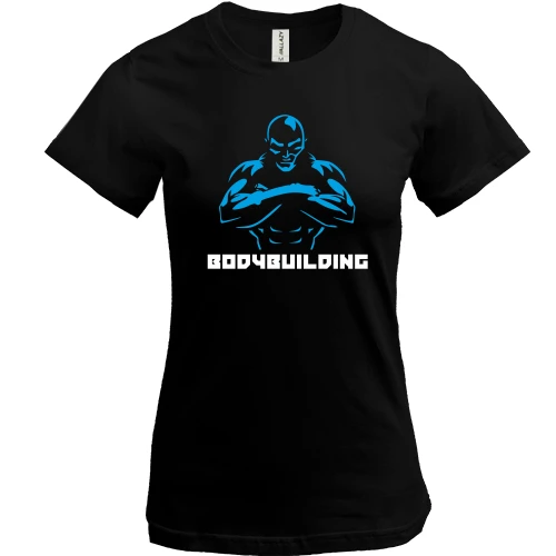 Женская футболка, Черный, Bodybuilding