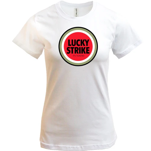 Жіноча футболка, Білий, Lucky Strike