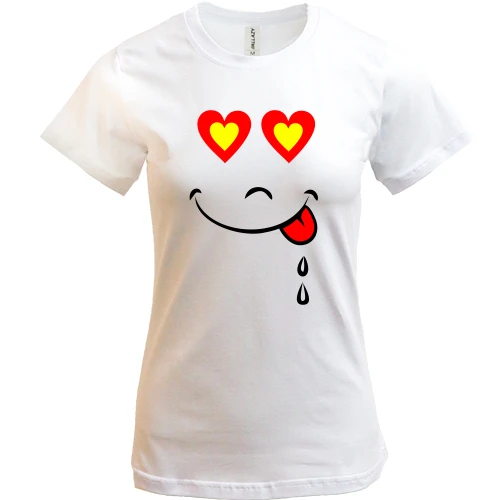 Женская футболка, Белый, yumi_love