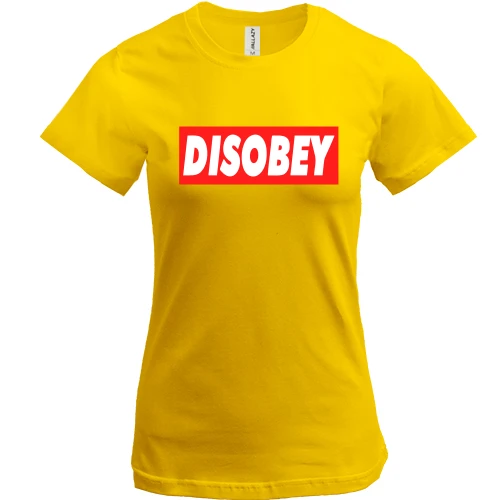 Жіноча футболка, Жовтий, Disobey