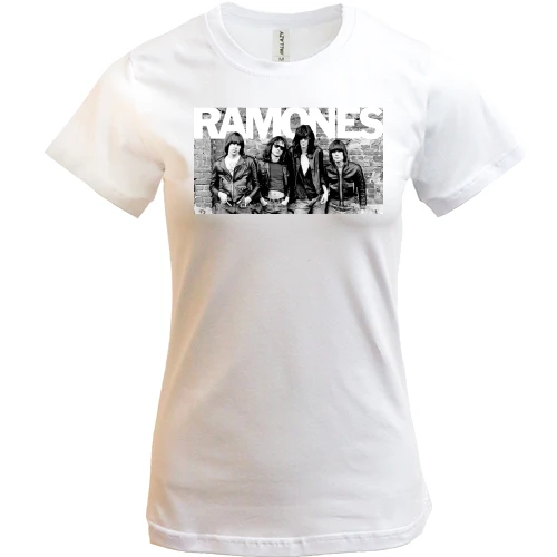 Жіноча футболка, Білий, Ramones Band (2)