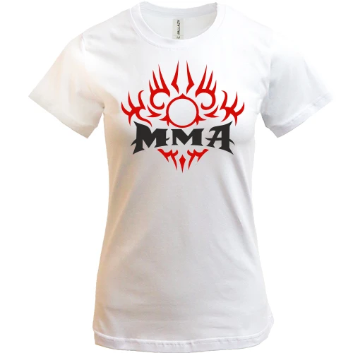 Женская футболка, Серый меланж, MMA миксфайт