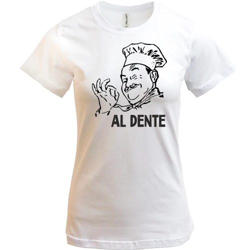 Женская футболка, Белый, для повара "Al Dente"