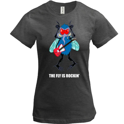 Женская футболка The fly is rockin'