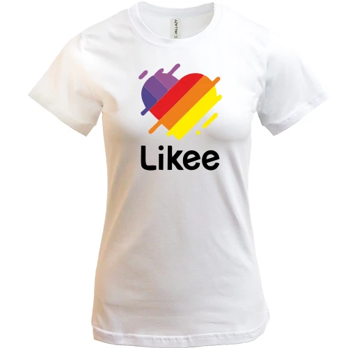 Женская футболка, белый, Likee