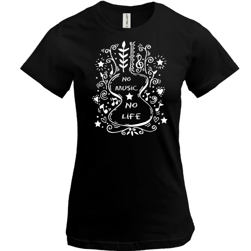 Женская футболка Music Life Гитара