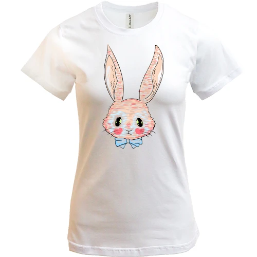 Женская футболка Cute Rabbit Кролик