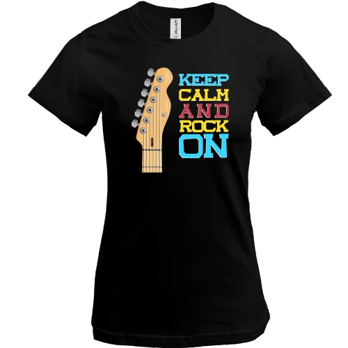 Жіноча футболка Keep Calm and Rock On