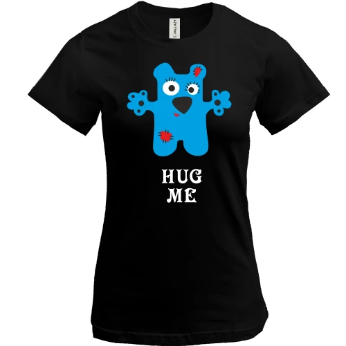 Женская футболка Hug me Медведь