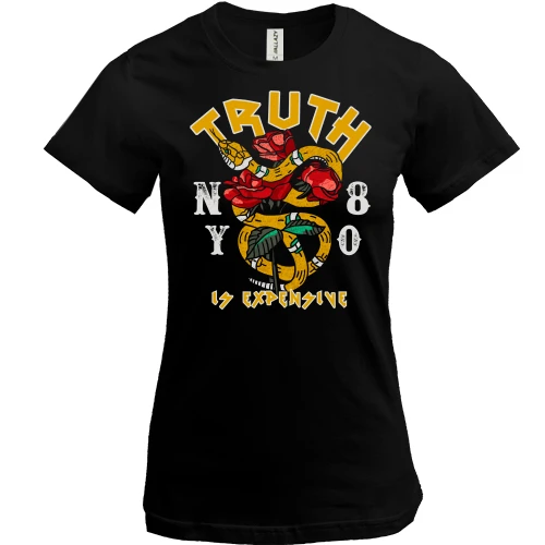 Женская футболка Truth is expensive