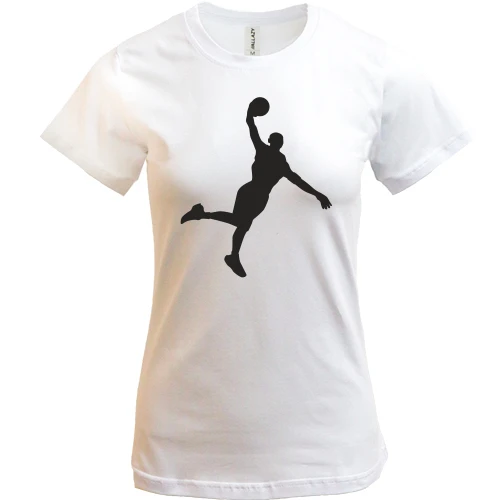 Женская футболка, Белый, basketball
