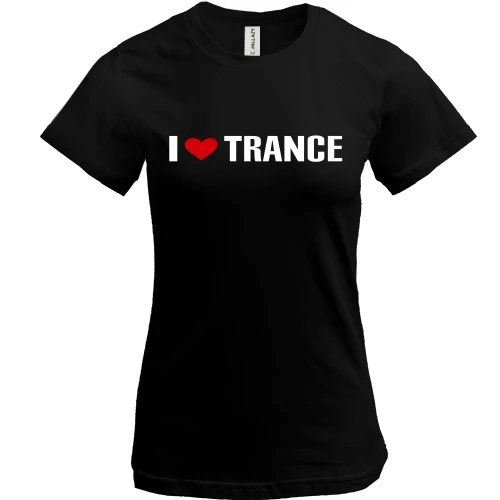 Женская футболка I love Trance (2)