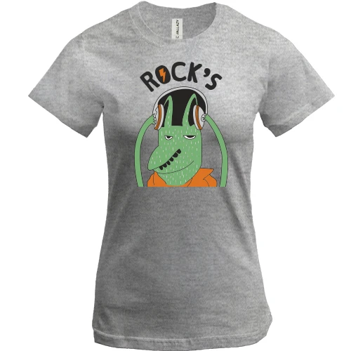 Женская футболка, Серый меланж, Rock`s