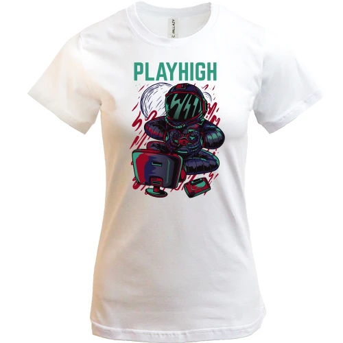 Женская футболка, Белый, PlayHigh