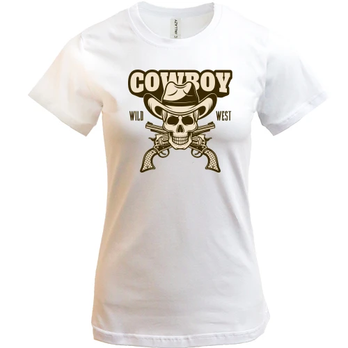 Жіноча футболка, Білий, Cowboy Wild West