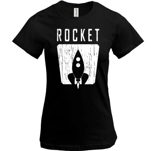 Женская футболка, Черный, Rocket